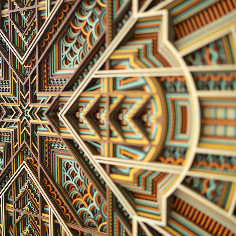 Décoration murale 3D géométrique Mandala