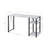 Vadna Antique Finish Writing Desk With 2 Tier Shelf And Metal Open Base For Modern Workspaces-1644875180