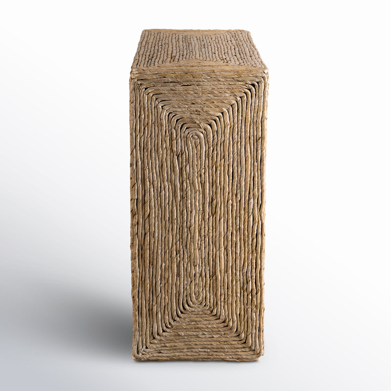 Evana Open Storage Woven End Table