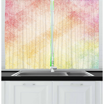 Ombre Pointed Kitchen Curtain