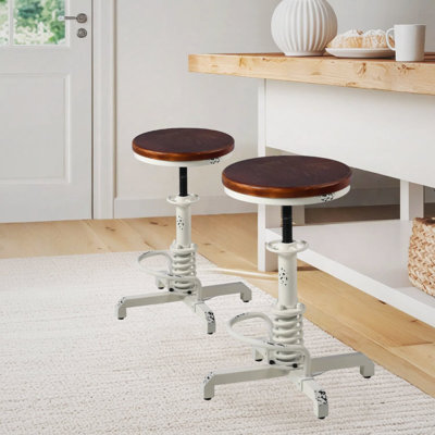 American Antique Steampunk Tabouret 20,47 "- 24,41" Vintage Farm