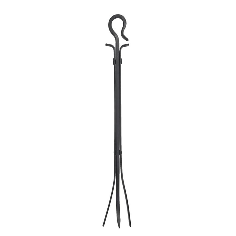 4 Piece Iron Fireplace Tool Set, Black