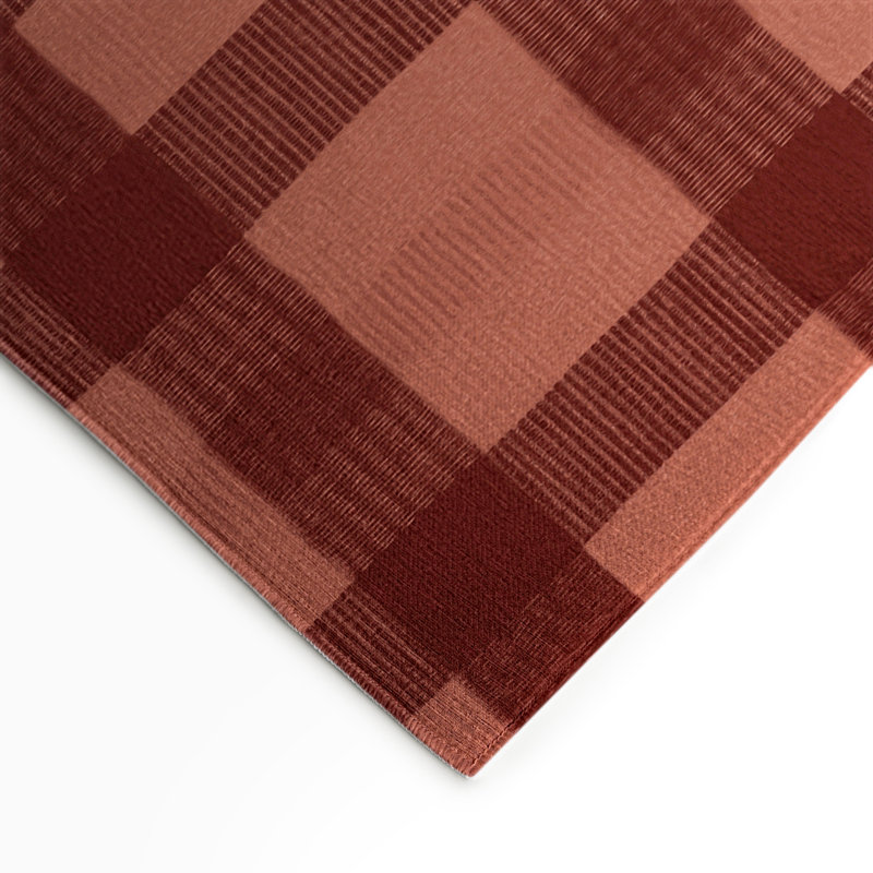 Tapis d'intérieur et d'extérieur à carreaux brun, Rectangulaire 3 pi x 5 pi