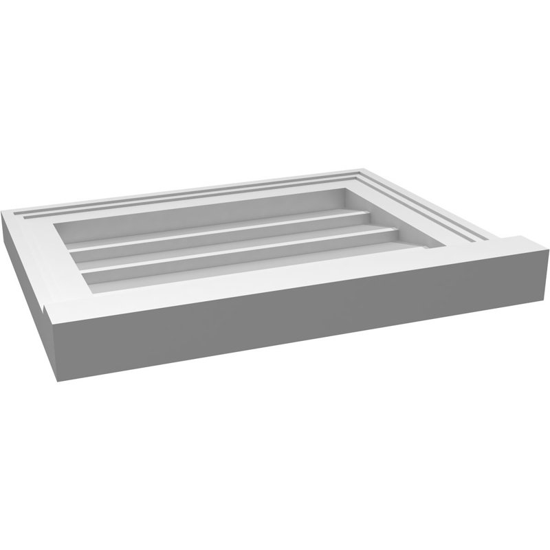 Cadre de seuil Brickmould, brun clair apprêté, H 14 po x l 18 po x P 2 po