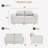 Dodington Classic Comfort Loveseat - Contemporary Modular Fabric Sectional for Small Spaces-1002140840-971810791