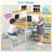 Mud Kitchen With Kids Picnic Table Built-in Bench Blackboard Water Box Sink
