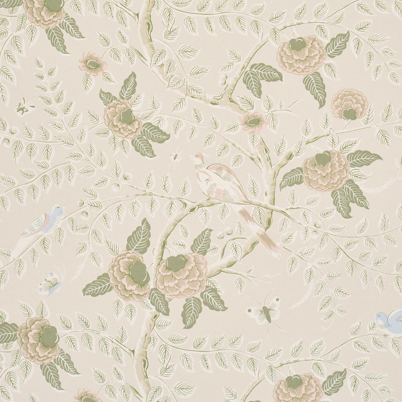 Papier peint Tole Bird, Rose