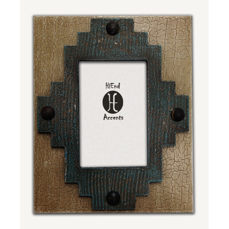 Cadre photo central Santa Fe 4 "x 6", Turquoise