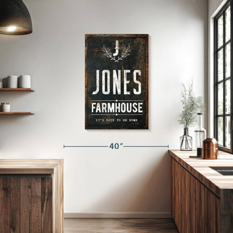 Kema Jones Farmhouse Wall Sign, 36" H x 24" W