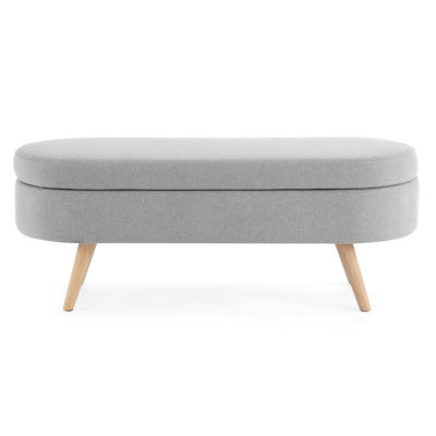 Gligor Linen Upholstered Storage Bench