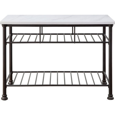 Ksandra Marble Top Kitchen Island