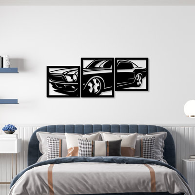 Decorative Metal Wall Accessory, Black Finish, 14.6 x 15.7 inches | Durable Metal Body, Thickness: 0.06 inches | Perfect for Home Decor, Modern Aesthetic, Versatile Design for Living Room & Office Spaces