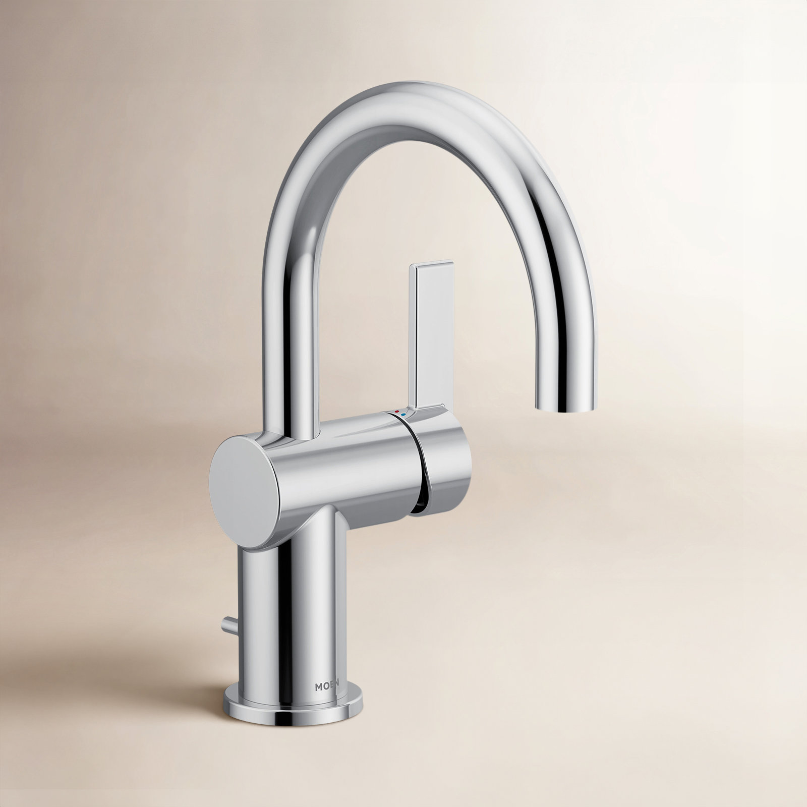 Cia Single-Hole Bathroom Faucet with Drain, Chrome