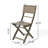 Wood Folding Chairs, 400 Lbs Load Capacity, Grey, Grey Finish, Weather-, Of 2