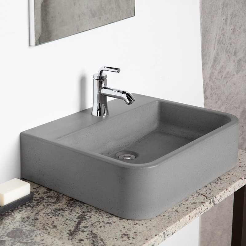 Newterra 22" Undermount/Wall/Vessel Bathroom Sink, Double Hole, Forest