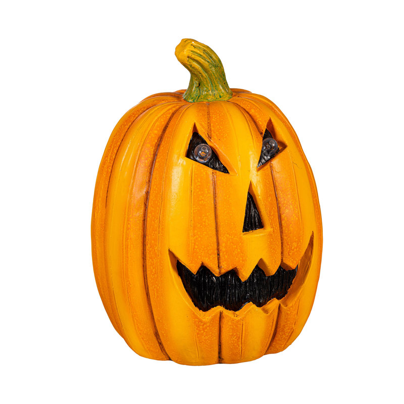 Statue citrouille Jack-O-Lantern DEL, H 14 po