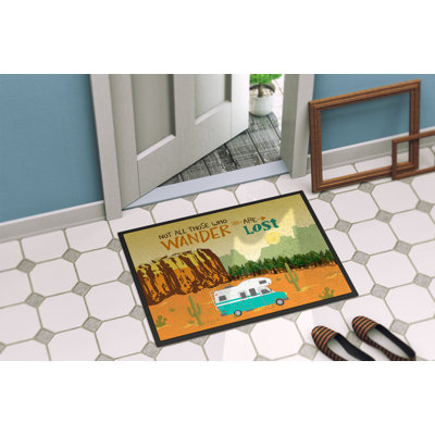 Tapis de porte pour l’extérieur anti-dérapant eastern urban home