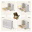 Armoire murale multifonctionnelle avec station de charge USB, lit escamotable vertical avec tiroirs, lit escamotable mural peu encombrant avec verrou de sécurité et dispositif anti-basculement