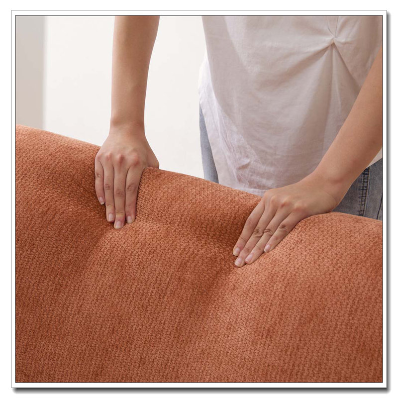 Chaise d'appoint moderne rembourrée, Orange