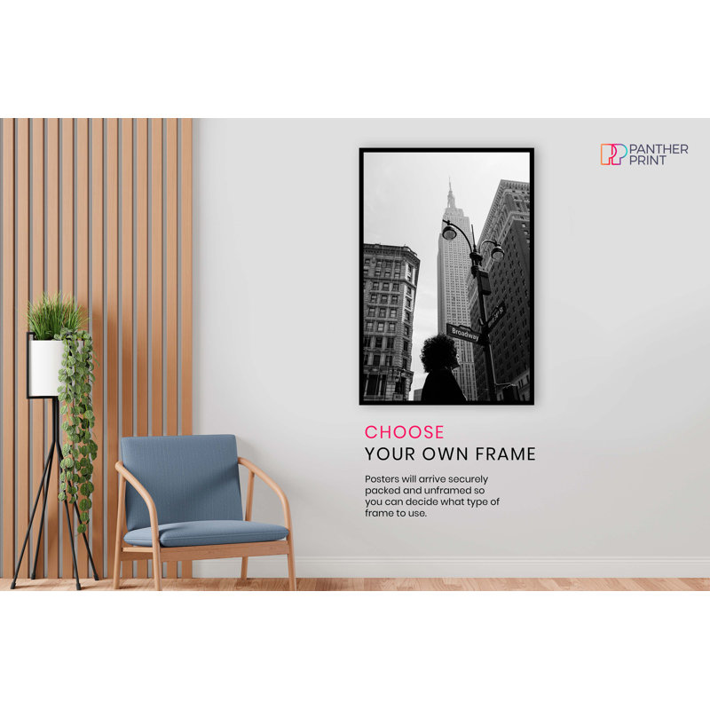 Broadway Street Signs And Skyscraper - No Frame Print, 46cm H x 31cm W