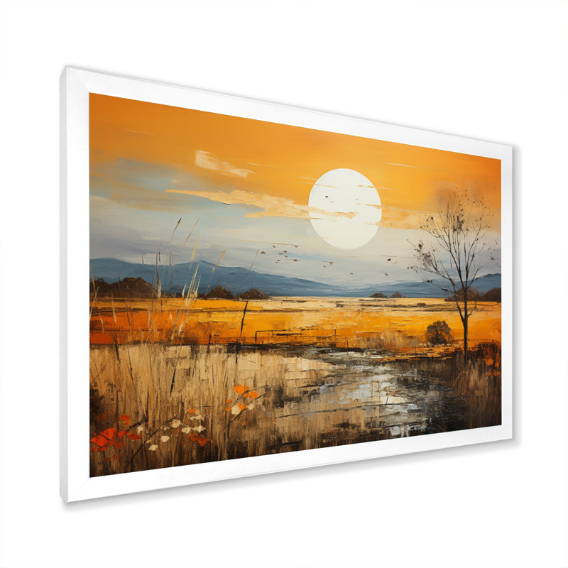 «Prairies Bliss Collage», impressions sur toile, H 24 po x l 32 po x P 1 po, Cadre simple blanc