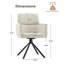 Chenille Fabric Upholstered Set Dining Chair,360°Swivel Accent Chair For Kitchen Living Room-1600607936