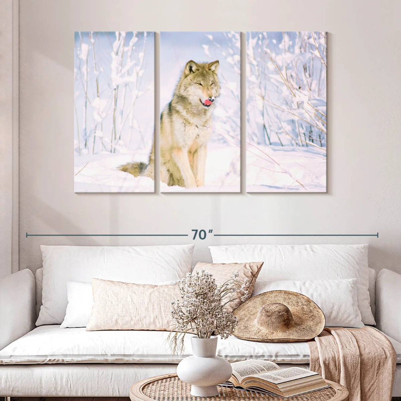 Brampt Feral Timber Wolf, 32" H x 50" W
