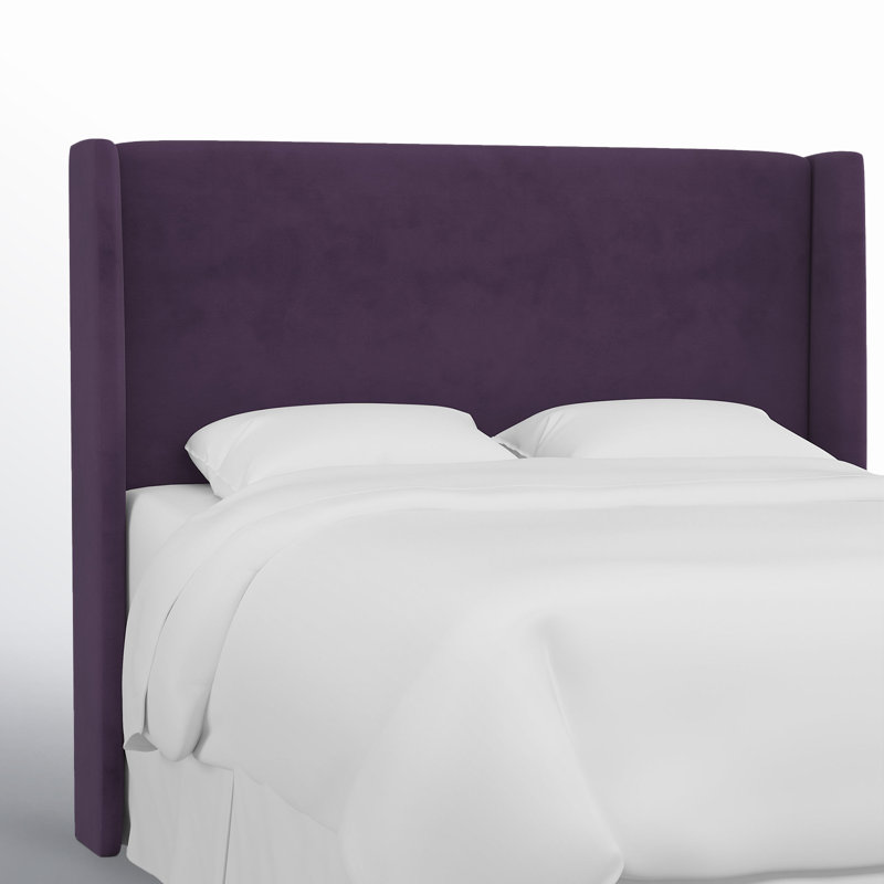 Tilly Upholstered Headboard, Queen, Classic Aubergine Velvet