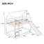 Lit simple superposé avec glissade et échelle, blanc-1038816324
