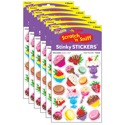 Ensemble de stinky 432 pièces autocollants de chocolat à formes mélangées treat