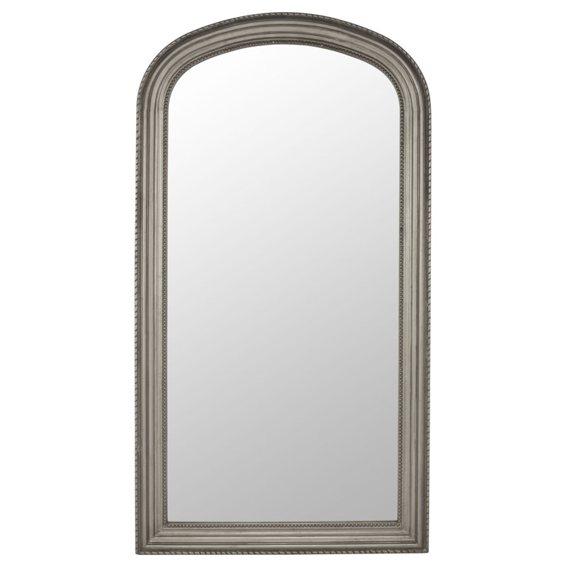 Grand miroir mural Anastasija, 78 po x 42 po, Argent antique