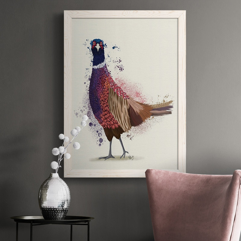 Gabrylle Pheasant Splash 6 - Reproduction de photo sur toile simple, Blanc, H 37,5 po x l 27,5 po x P 1 po