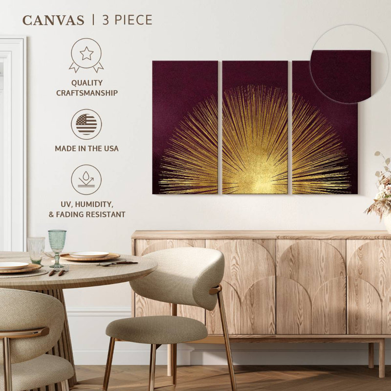 Avery Sunburst se lève sur la bourgogne, H 20 po x l 33 po