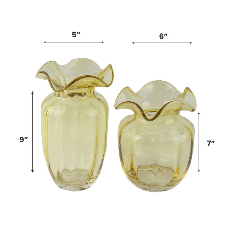 Vase de table Derizzo, Jaune