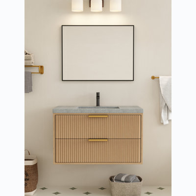 Ensemble de meuble-lavabo flottant avec lavabo simple 36 po Maxbano