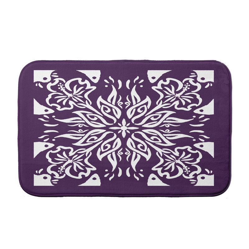 Tapis pour salle de bain Louie, H 18 po x L 30 po, Mauve