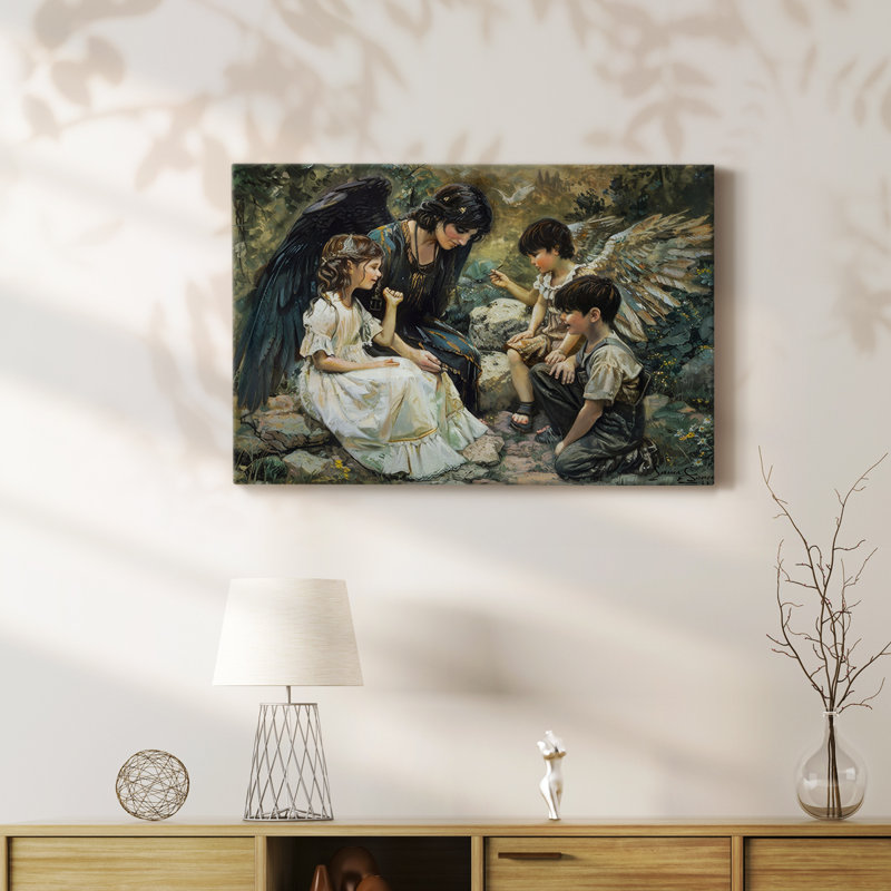 Angel CLX III - Toile tendue avec châssis Premium - Prêt à être accroché, H 12 po x l 18 po