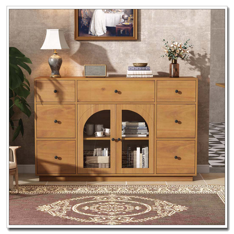 Armoire de rangement 7 tiroirs, Naturel