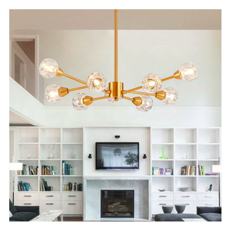 1 - Light Chandelier, Gold