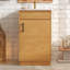 Meuble-lavabo de style campagnard de 20 pouces avec lavabo en céramique, porte à fermeture douce et tablette réglable pour espaces compacts
