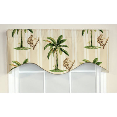 Xavier Cotton Blend Toile Scalloped Window Valance