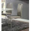 Ensemble de chaises de salle à manger de style unique recouvert de similicuir gris et taupe