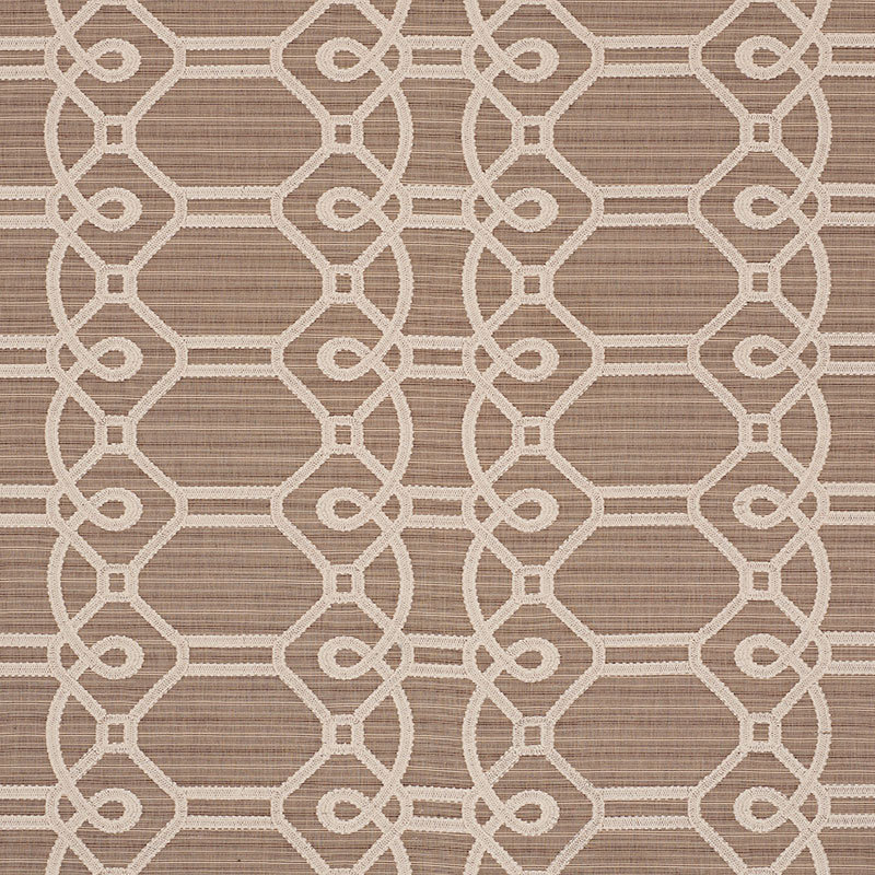 Ziz Embroidery Fabric, Mocha