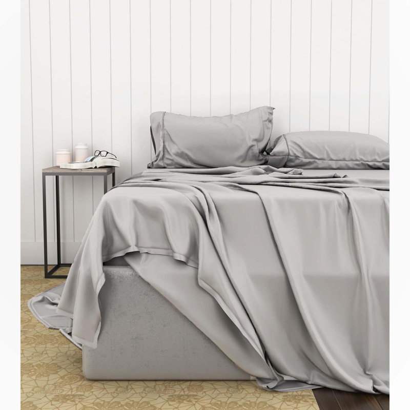 Sheet Set, Light Gray, California King Sheet Set