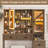 Makeup Vanity Set with Lights and Mirror & Storage Stool Dressing Vanity Table for Bedroom Farmhouse-1412352775