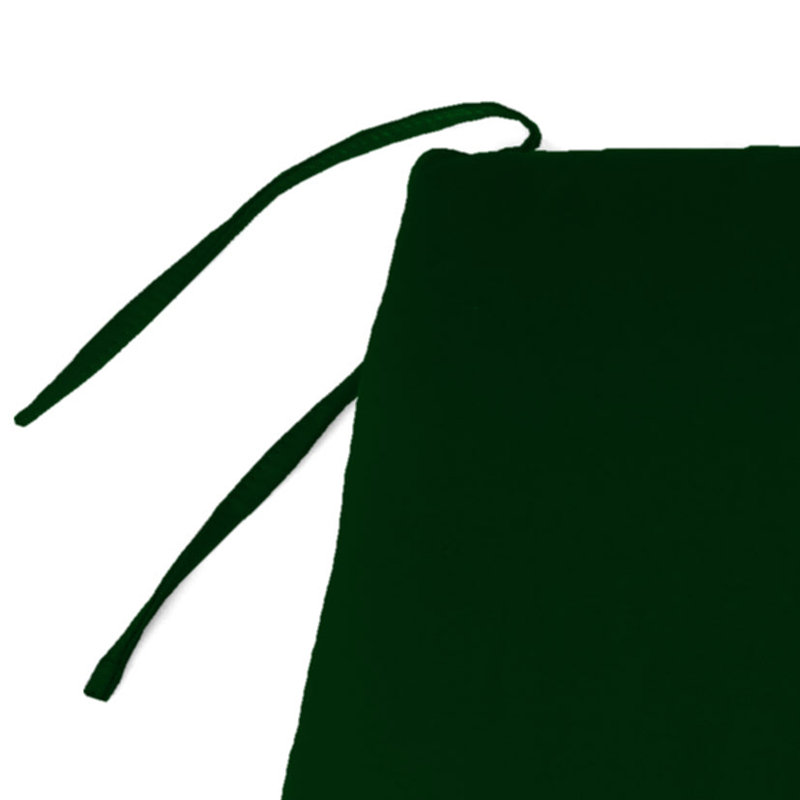 Outdoor Bench Cushion with Ties, Forest Green, 48" W x 19.5" D