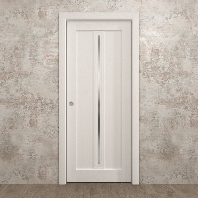 Porte coulissante à poche | Ego 5014 | Ensemble de quincaillerie de rail | Portes intérieures modernes en bois massif pour chambre à coucher