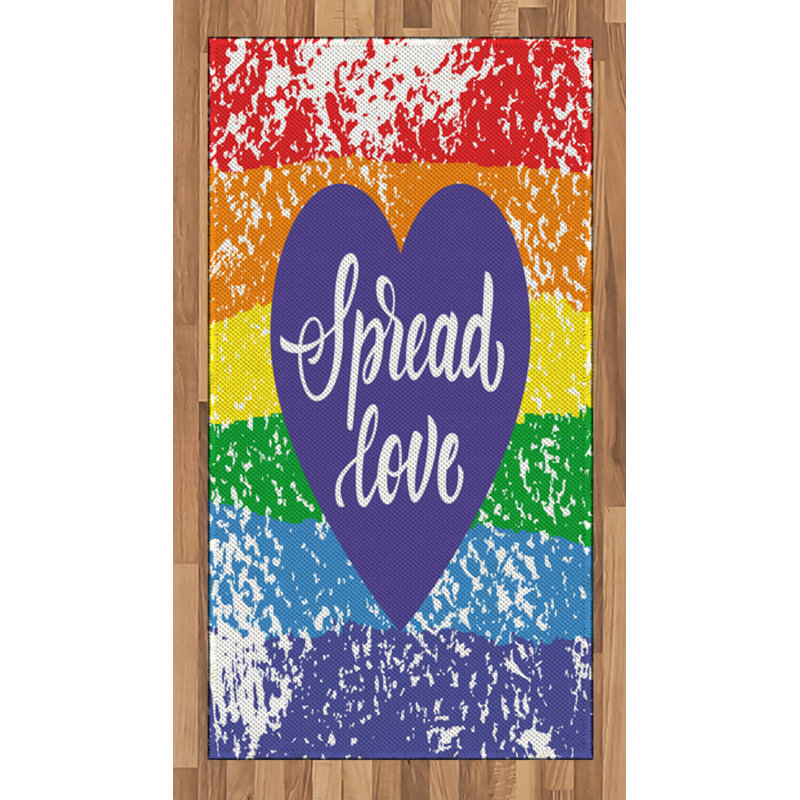 Tapis décoratif Pride Rainbow, Rectangle 2 pi 7 po x 5 pi