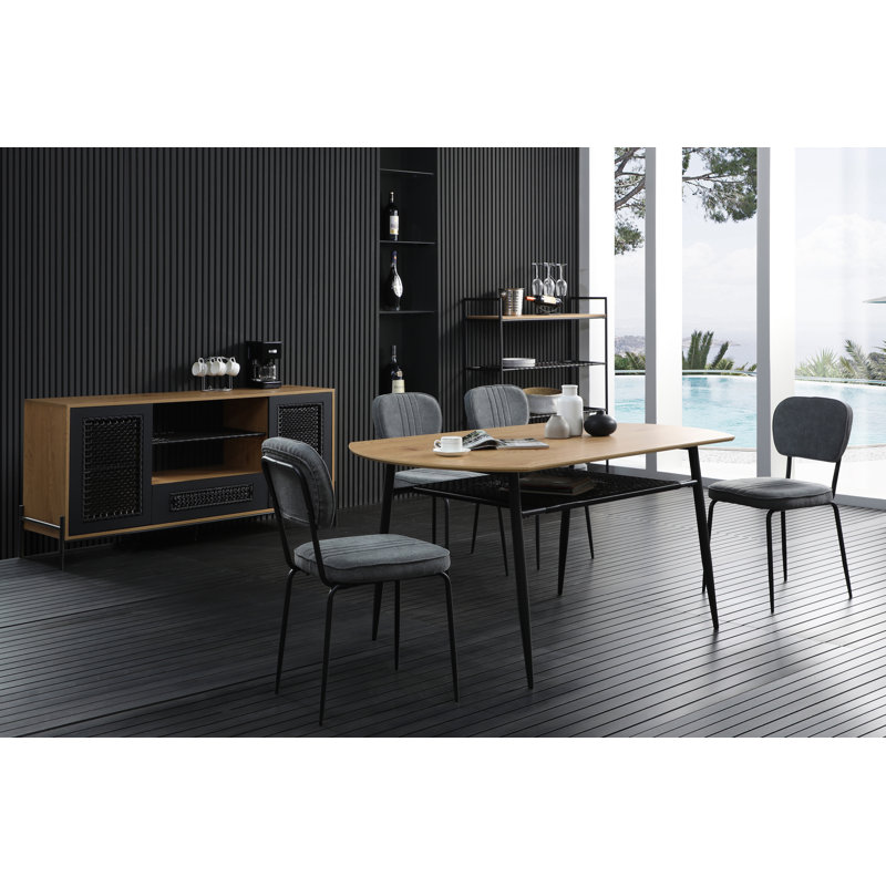Orozco Metal Base Dining Table, H76 x L140 x W90cm