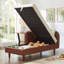 Canapé de rangement 65 po en polyuréthane brun et velours beige-1684513061